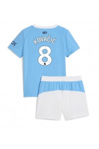 Fotbalové Dres Manchester City Mateo Kovacic #8 Dětské Domácí Oblečení 2025-26 Krátký Rukáv (+ trenýrky)